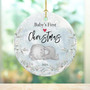 Personalized Baby First Christmas Ornament 2025 For Nursery - Cute Ceramic Keepsake For Baby's 1st Xmas