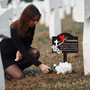 Touching Cardinal Grandma Memorial Gifts Metal Sign For Outdoor Cemetery Garden Stakes
