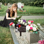Touching Cardinal Grandma Memorial Gifts Metal Sign For Outdoor Cemetery Garden Stakes