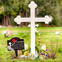 Touching Cardinal Grandma Memorial Gifts Metal Sign For Outdoor Cemetery Garden Stakes