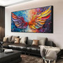 Colorful Angel Wings Wall Art Canvas For Living Room