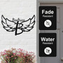 Personalized Angel Wings Metal Sign With LED Light - Outdoor Custom Family Name Decor For Home & Kitchen