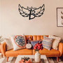 Personalized Angel Wings Metal Sign With LED Light - Outdoor Custom Family Name Decor For Home & Kitchen