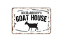 Personalized Metal Goat House Sign With Custom Name For Farm Barn - Indoor Outdoor Home Decor