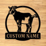 Personalized Metal Goat Signs For Farms - Unique Gifts For Goat Lovers - Rustic Decor Accent For Home Or Barn