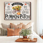 Personalized Pumpkin Patch Rustic Canvas For Thanksgiving Decor – Vintage Farmhouse Style With Family Name