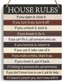 Rustic Farmhouse Family Rules Wood Sign For Living Room Or Kitchen