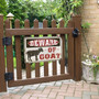 Beware Of Goat Metal Sign For Yard Or Garden - Retro Tin Wall Decor - Funny Outdoor Decoration