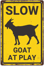 Vintage Metal Goat Sign - Humorous Farmhouse Decor For Home Or Yard