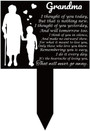 Square Shaped Memorial Garden Stake For Outdoors - Thoughtful Grandma Remembrance Gift, Cemetery Decoration