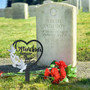 Thoughtful Grandma Memorial Gifts: Dove Heart Metal Grave Marker For Cemetery & Garden