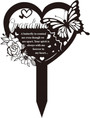 Heartfelt Grandma Memorial Gifts Flower & Butterfly Metal Plaques For Outdoor Cemetery Decor