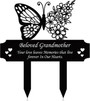 Touching Grandma Memorial Gifts - Waterproof Metal Stake For Cemetery Plaques And Graveyard Decorations