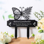 Touching Grandma Memorial Gifts - Waterproof Metal Stake For Cemetery Plaques And Graveyard Decorations