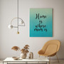 Touching 'Home Is Where Mom Is' Canvas Wall Art For Living Room & Office - Personalized Birthday Gift