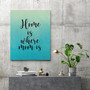 Touching 'Home Is Where Mom Is' Canvas Wall Art For Living Room & Office - Personalized Birthday Gift