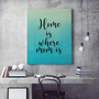 Touching 'Home Is Where Mom Is' Canvas Wall Art For Living Room & Office - Personalized Birthday Gift