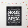 Personalized Home Is Where Mom Is Canvas - Heartfelt Mother’s Day Wall Art For Nurseries