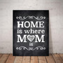 Personalized Home Is Where Mom Is Canvas - Heartfelt Mother’s Day Wall Art For Nurseries
