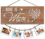 Home Is Where Mom Is Wall Art - Personalized Wood Sign For Mom's Birthday Or Mother's Day Gift From Daughter, Son, Kids