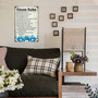 Farmhouse Family Rules Metal Sign For Living Room Inspirational Tin Wall Art Decor