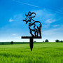 Personalized Metal Goat Signs - Funny Outdoor Lawn Art For Dad's Christmas Gift