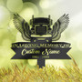 Sympathy Angel Wings Wall Art: Personalized Metal Grave Marker For Outdoor Memorials, Remembrance Plaque, Patio Decor