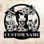Heartfelt Custom Goat Metal Sign For Rustic Farm Decor Enthusiasts - Personalized Name To Add Charm To Any Room Or Man Cave