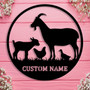 Custom Metal Goat Signs For Farmhouse Kitchen - Personalized Wall Art Gift For Home