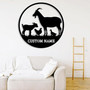 Custom Metal Goat Signs For Farmhouse Kitchen - Personalized Wall Art Gift For Home