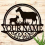 Custom Metal Goat Signs For Outdoor Farm Decor - Personalized Animal Plaques For Shed And Pasture