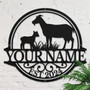 Custom Metal Goat Signs For Outdoor Farm Decor - Personalized Animal Plaques For Shed And Pasture