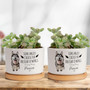 Custom Dog Photo Planter Pot For Mom - Personalize With Dog's Name - Pet Sympathy Gift - Indoor Or Garden DéCor