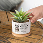 Custom Dog Photo Planter Pot For Mom - Personalize With Dog's Name - Pet Sympathy Gift - Indoor Or Garden DéCor