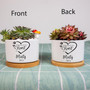Touching Personalized Pet Memorial Plant Pot With Bamboo Tray Sympathy Gift For Pet Loss