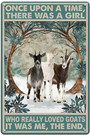 Funny Goat Metal Sign For Bedroom Patio & Farmhouse - Vintage Design Goat Lover Gift