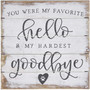 Touching Pet Memorial Wooden Sign - Favorite Hello Goodbye - Sympathy Gift For Pet Loss