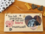 Personalized Pet Memorial Wooden Sign With Pawprints – Heartfelt Home Decor For Pet Lovers