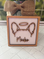 Personalized Pet Memorial Wooden Signs Featuring Dog Ears Line Drawing For Heartfelt Dog Memorial Gift