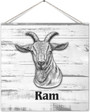 Rustic Wood Goat Sign With Ropes For Farmhouse And Barn DéCor - Classic Farm Animal Design For Ranch Or Chicken Coop