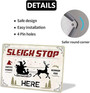 Vintage Santa's Sleigh Wall Art - Retro Metal Sign For Christmas, Front Door, Home Coffee Bar DéCor
