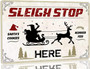 Vintage Santa's Sleigh Wall Art - Retro Metal Sign For Christmas, Front Door, Home Coffee Bar DéCor