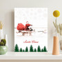 Thoughtful Santa's Sleigh Wall Art Canvas Set Of 3 For Holiday Decor - Festive Living Room Christmas Design