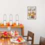 Retro Thanksgiving Wall Art Decor Metal Sign With Pumpkin & Leaves For Club, Bar Or Garage Holiday Decoration