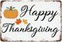 Vintage Thanksgiving Wall Art Metal Sign - Funny Retro Holiday Decor For Home, Cafes, And Offices