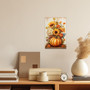 Pumpkin Sunflower Thanksgiving Canvas Wall Art For Living Room, Fall Harvest Decor