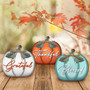 Thanksgiving Wall Art And Decor - Farmhouse Wooden Pumpkin Signs For Living Room And Dining Table
