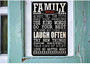 Vintage Style Family Rules Tin Sign For Home Bars Cafes - Thoughtful Wall Art Decoration