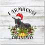Retro Wooden Goat Sign With Red Hat And Mistletoe For Farmhouse Christmas Wall Decor - Entryway And Porch Plaque