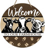 Rustic Wood Goat Sign For Farmhouse Porch - Farm Animals Welcome Door Hanger Indoor Outdoor Decor